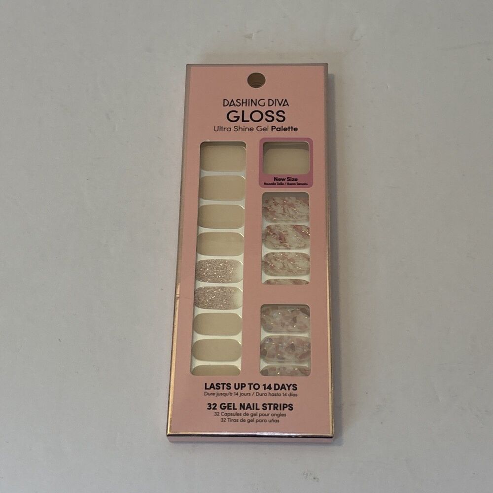 Dashing Diva - Gloss - Ultra Shine Gel, Nail Strips - GS144 Crystal Clear Mini